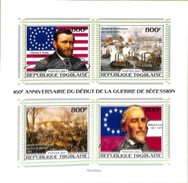 A8970 - TOGO -ERROR MISPERF  Stamp Sheet - 2021 FLAGS