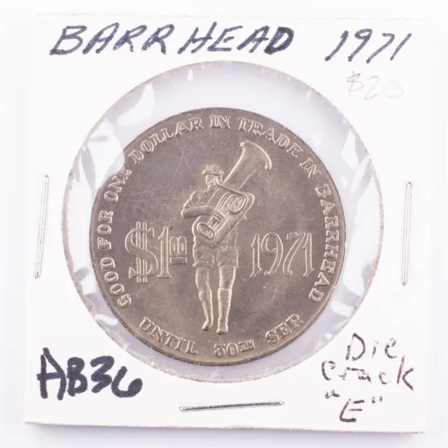 $1 1971 Barrhead Alberta AB36 Canadian Municipal Token