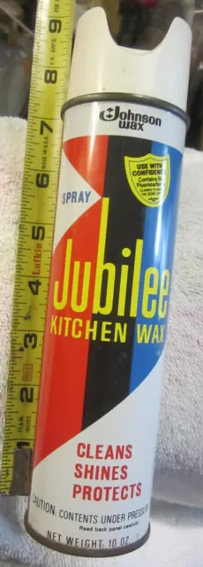 10 OZ JOHNSON Wax JUBILEE Kitchen Wax Spray Can Retro Kitchen Wax VTg tin  can $8.99 - PicClick