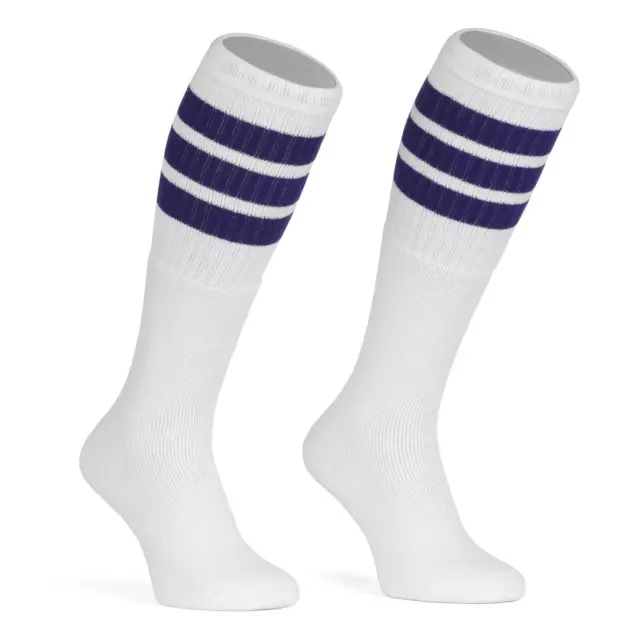 Skatersocks 22 inch Hauteur Du Genou Chaussettes Femmes Homme tube socks Blanc