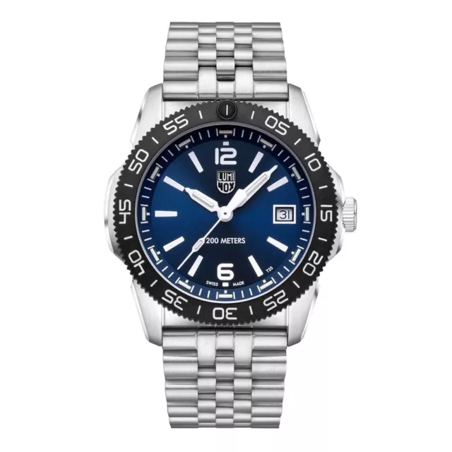 Luminox Pacific Diver Ripple XS.3123M SET Blue Dial 39mm Steel Quartz Mens Watch