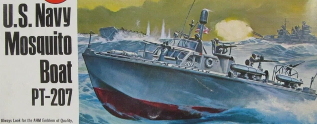 US NAVY MISQUITO BOAT PT-207 Military Model Kit  AHM #N201--200  (1:72 MAYBE)