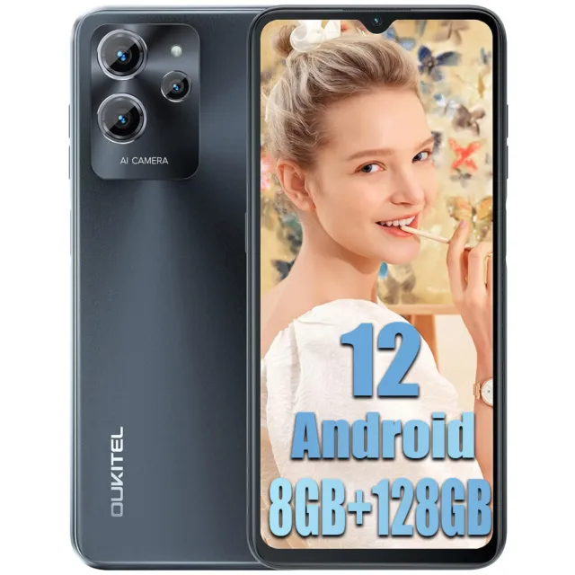 OUKITEL C32 6.517 Smartphone Unlocked 8GB+128GB Android 12 Octa