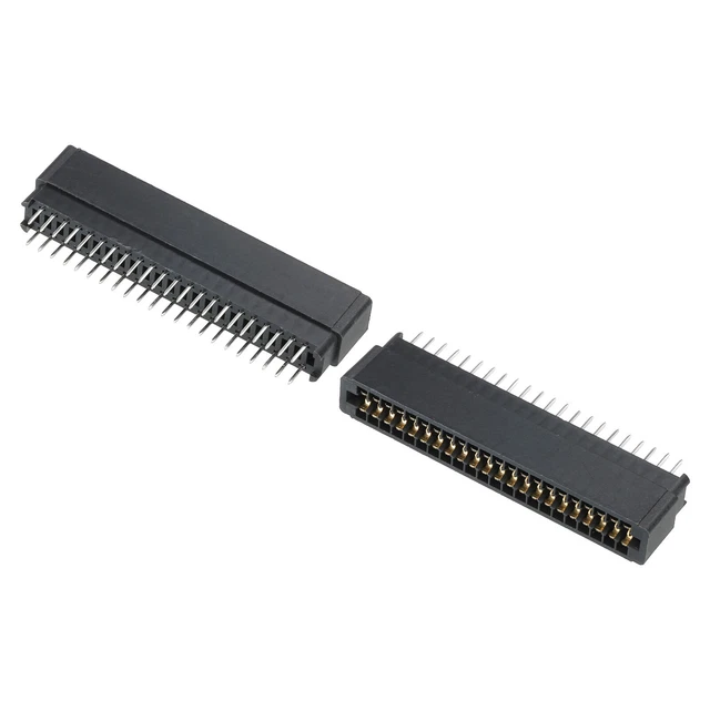 Scheda Bordo Connettore Nero Presa Destra Angolo 44 Pin 2.54mm Passo 2pz
