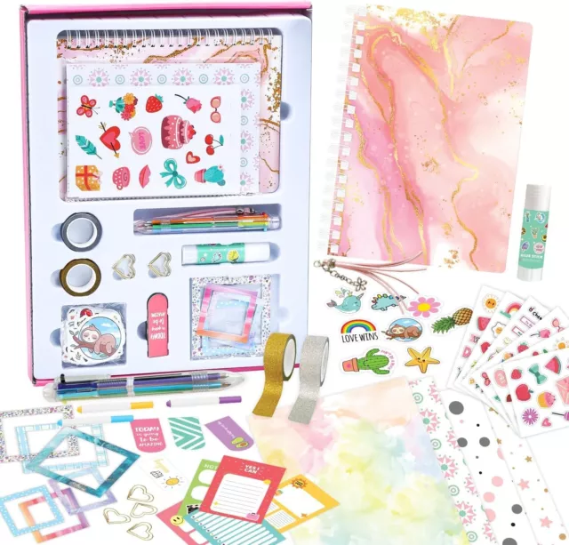 Children DIY Journal Set Scrapbooking Journaling Arts Craft Kit Decor Toy Gift