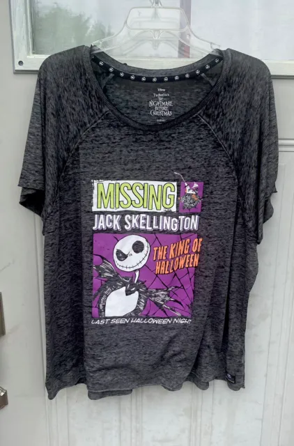 Disney The Nightmare Before Christmas Missing Jack Skellington T-Shirt Size 2X