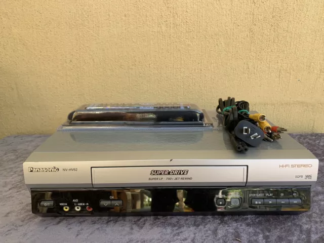 Panasonic NV-HV62 Stereo Video Recorder Player REMOTE Player VCR Plays SVHS