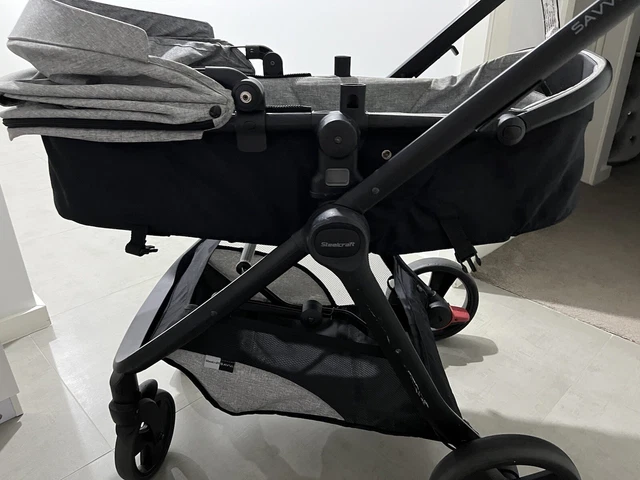 STEELCRAFT  Savvi - Grey Pram/Bassinet Convertible Seat Stroller #greatcondition