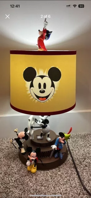 BRADFORD EXCHANGE DISNEY Mickey Mouse Through The Years Lamp Missing 1 ...