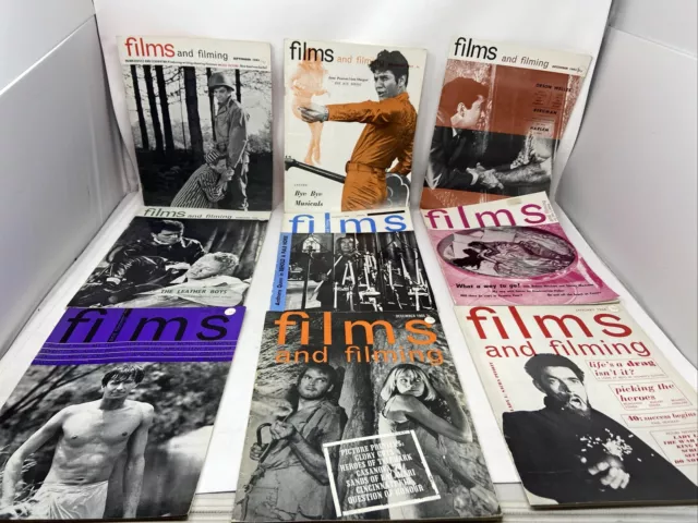 9 Vintage Films and Filming UK Magazine Lot of 9 1963 1964 1965 1966 Movies