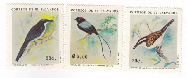 El Salvador, Set Mit 3 Briefmarken, MNH, Ah 9