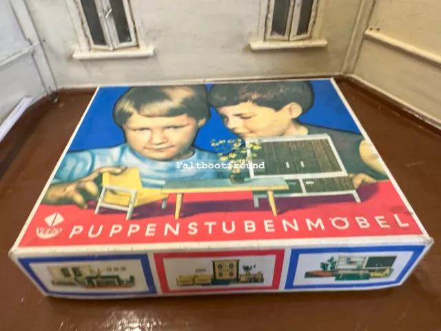 (RB)5025-761-Konvolut alte Puppenstubenmöbel, Spielzeug Deko