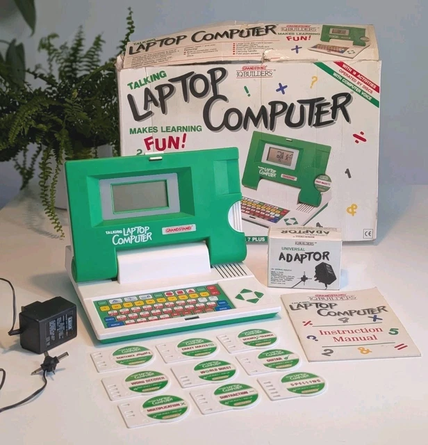 V-TECH GRANDSTAND IQ Builders Talking Laptop Computer. Fully Working ...