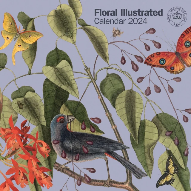 FLORAL ILLUSTRATED ROYAL Botanical Gardens2024 Wall CalendarBrand