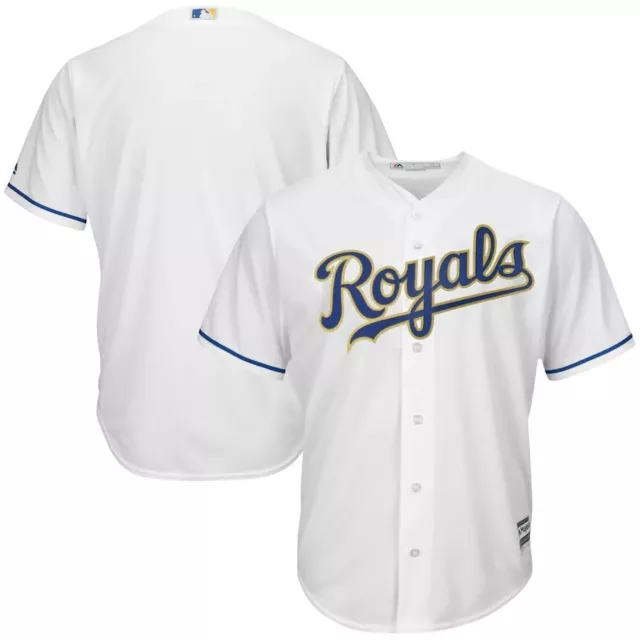 MLB Baseball Trikot Kansas City Royals weiß Home 2017 gold Cool base Jersey