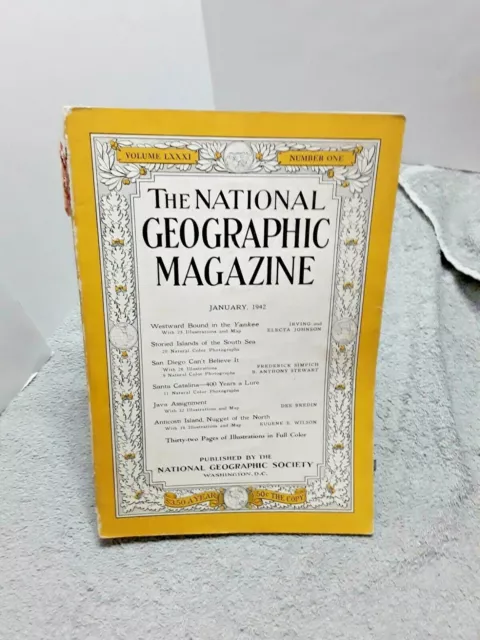 National Geographic January 1942 Santa Cantaluna,Anticisto Island,South Sea