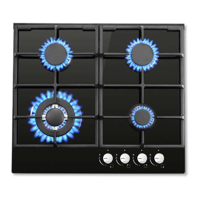 Cuisinière à Gaz Phénix PG-901LT 5 Feux Verre Noir – Autonome Propane/Gaz Naturel