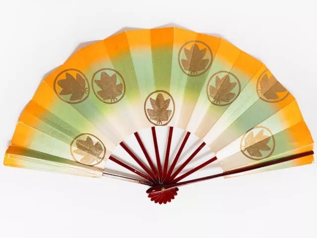 VTG Used Japanese Odori ‘Maiogi' Folding Dance Fan from Kyoto Design: BNovA