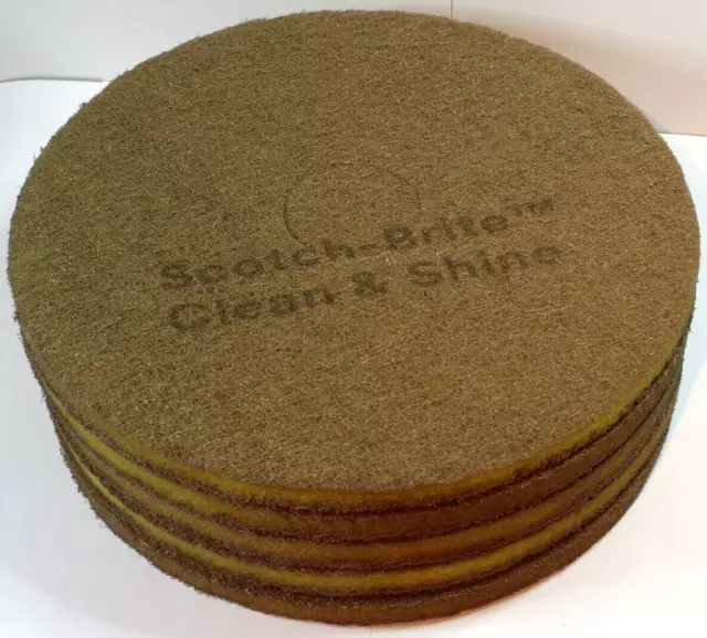 5 Pack 3M Scotch-Brite 16" Clean & Shine Scrubbing Pad 09545  (175-600 RPM)