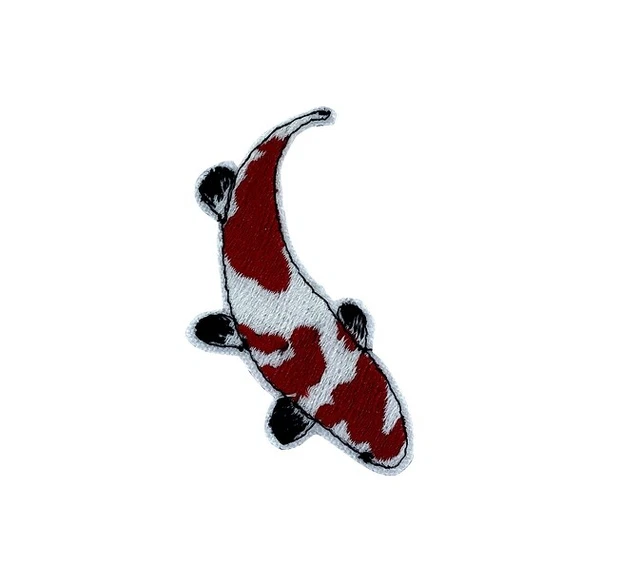 Patch aufnaher aufbugler applikation bügelbild fisch karpfen koi
