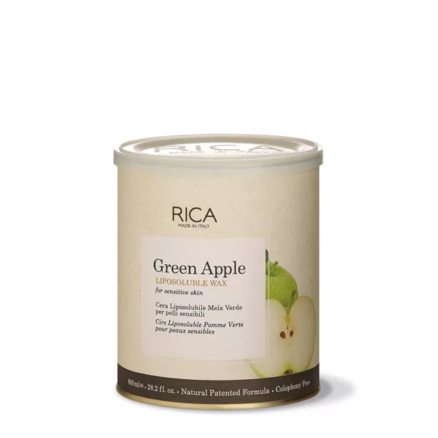 Rica Green Apple Wax for Sensitive Skin 800ml Pour le visage, le maillot et...
