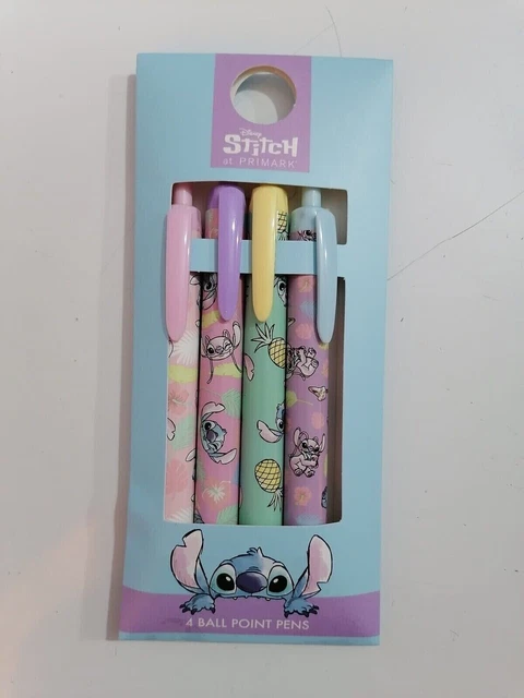 Disney Lilo & Stitch Angel Pack of 4 Ball Point Pens Primark Brand New Gift