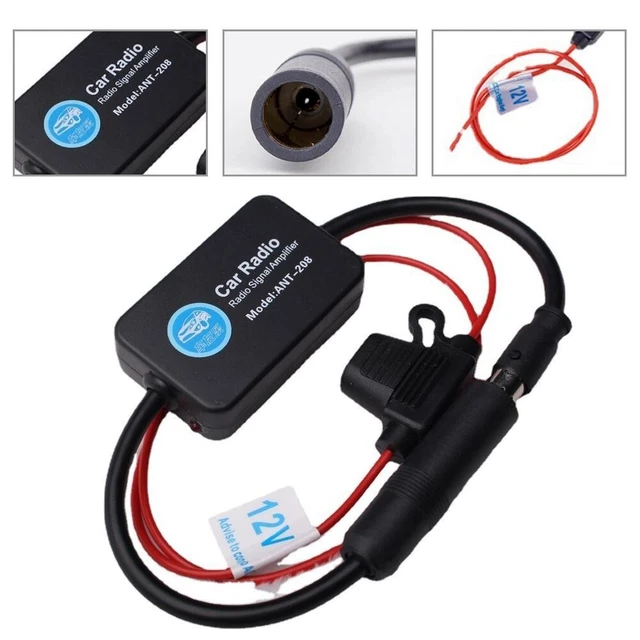 Booster segnale antenna radio AM/FM per auto e camion facile installazione