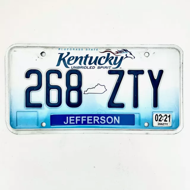 2021 United States Kentucky Jefferson County Passenger License Plate 268 ZTY
