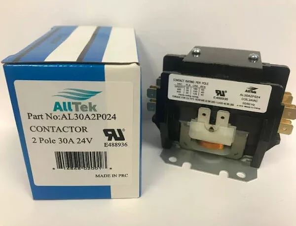 Alltek Contactor 2 Pole 40 Amp 24V Coil Definite Purpose