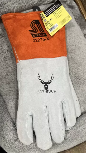 Steiner 02275-X Sof-Buck™ Premium Heavyweight Split Deerskin MIG Welding Gloves