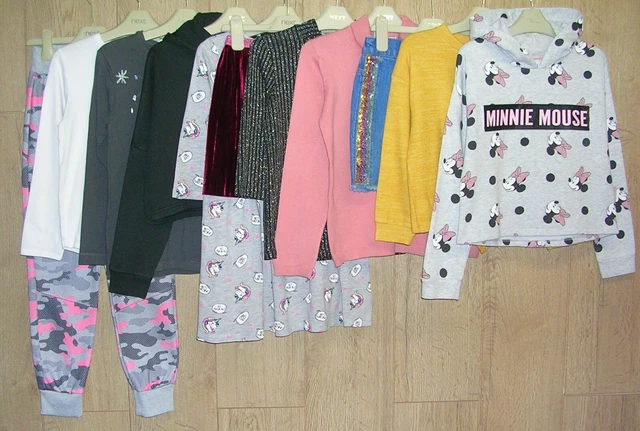 ZARA MANGO MINNIE MOUSE etc Girls Bundle Tops Joggers Skirt Age 7-8 128cm