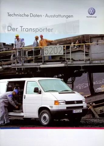 282975) VW Bus T4 Transporter - t. Daten & Ausstattung - Prospekt 04/2002