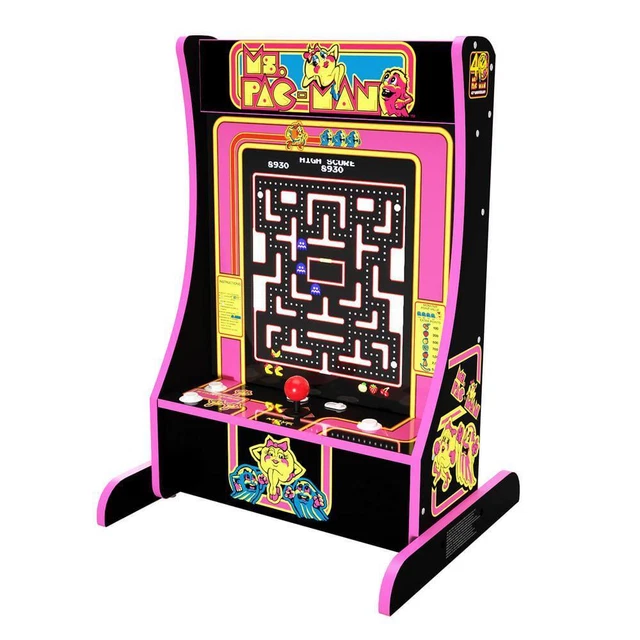 Arcade1up Structured Media Accessory MsPacman Partycade+Stand-Alone Module Black