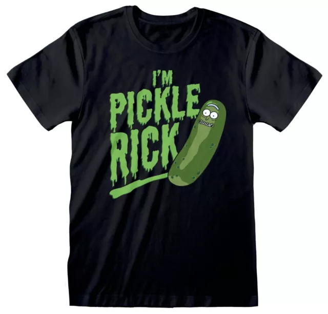 Rick And Morty 'I'm Pickle Rick' (Negro) Camiseta - ¡NUEVO Y OFICIAL!