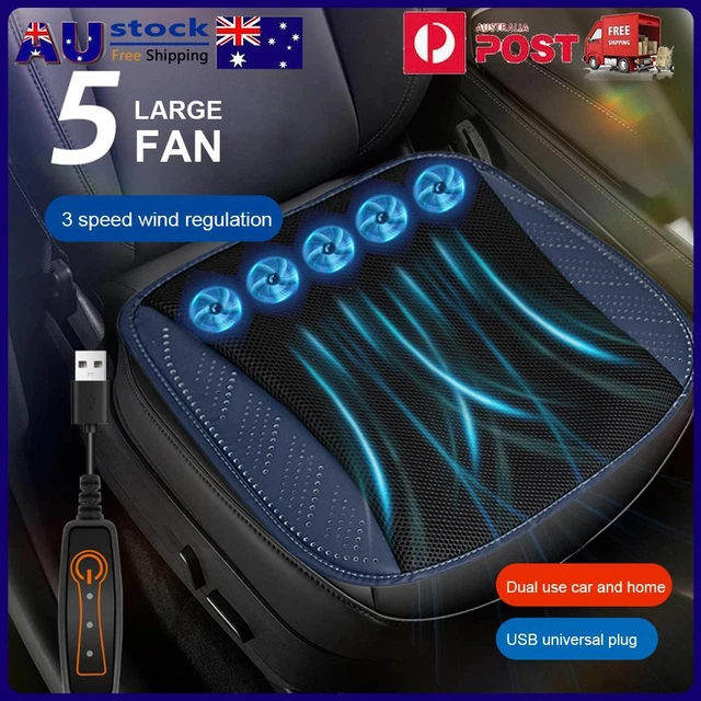 Summer Car Seat Cushion Three Gear Adjustment Car Cooling Cushion (Navy Blue)