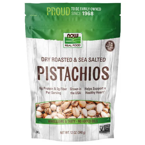 Pistachios Roasted and Salted 12 oz by Now Foods