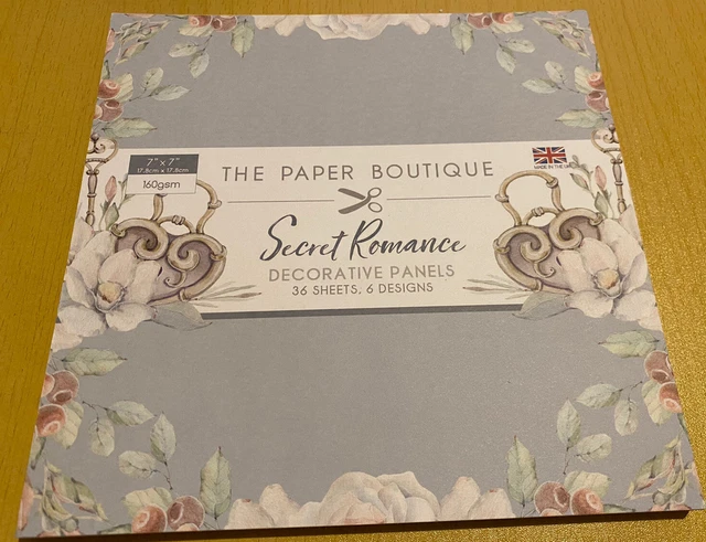 The Paper Boutique - Secret Romance  - 7x7 Decorative Panels Pad - New