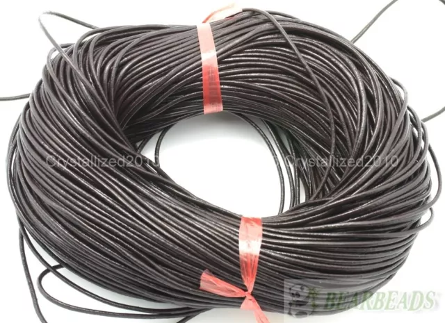 Genuine Leather Cord Thread For Diy Bracelet Necklace Jewelry Making 10M 100M