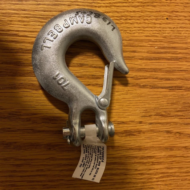 Campbell Clevis Slip Hook w/ Latch Zinc Plated Grade 43   3/8" - T9700624 New A3