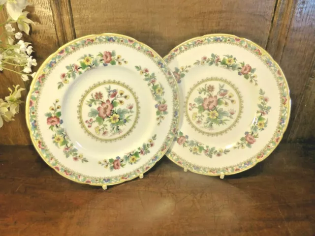 EXCELLENT Coalport "MING ROSE" SETS of 2 SALAD/DESSERT PLATES - 20cms