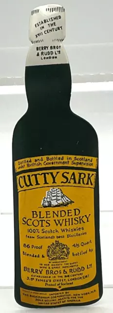 Vintage Cutty Sark Scots Whisky Rain Bonnet Advertising Promo Bottle Shape Berry
