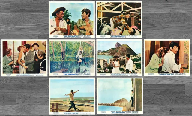 8 Photos Lobby card US "L'homme de Rio" Jean-Paul Belmondo / Philippe de Broca