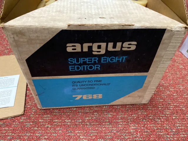 Editor de Colección Argus Super Ocho Modelo 768B CON empalme Argus Super Ocho y Caja Orgánica