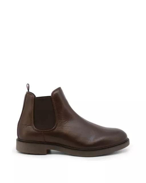 Tommy Hilfiger Elastic Gores Ankle Boots with Round Toe  - Brown