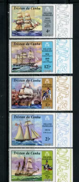 Stamps Tristan Da Cunha Ships vesels set of 5,mnh