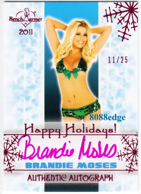 2011 Benchwarmer Holiday Auto: Brandie Moses #11/25 Autograph Happy New Year Set