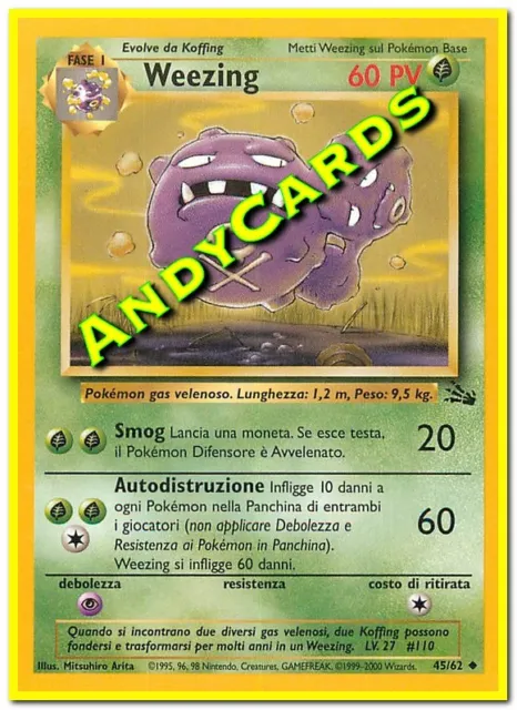 Weezing 45/62 - Non Comune - Fossil - Ita - Pokemon - Andycards