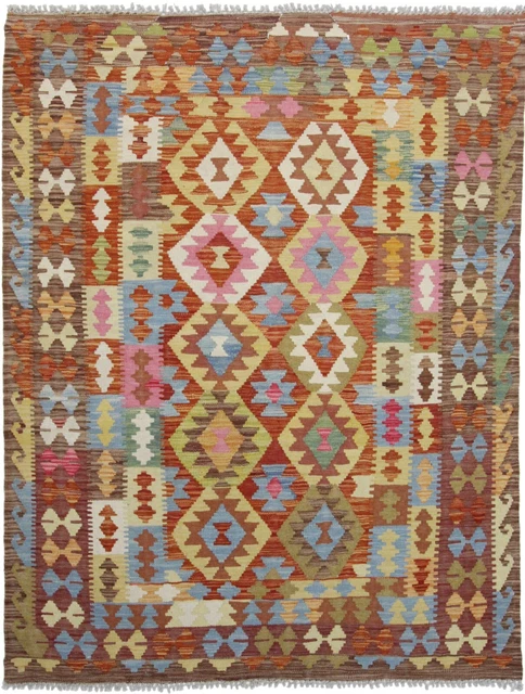 Originale Tessuto a Mano Old Styl Kelim 196 X 150 CM Nuovo Articolo Nr:2425