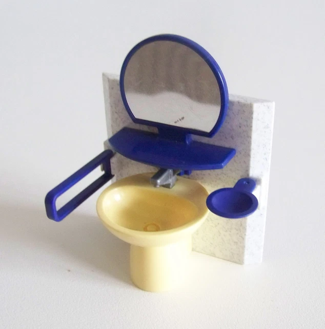 Playmobil : WC Avec Lavabo Et Miroir – Accessoire Maison/hôtel – Univers City – Occasion En Bel état