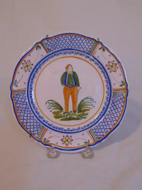 French Quimper Faience  Plate